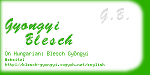 gyongyi blesch business card