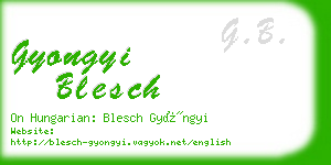 gyongyi blesch business card